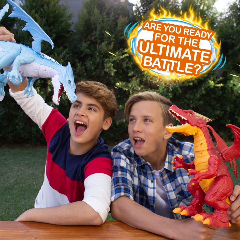 ROBO ALIVE Ferocious Roaring Dragon Battery-Powered Robotic Toy by Zuru (Red)