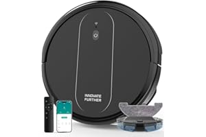AZQQ 3-in-1 Robot Vacuum and Mop 4000Pa Strong Suction Robot Vacuum Cleaner & Smart Navigation & Alexa/APP Control & Central Brush & Auto Recharge, Vacuum Robot for Pet Hair, Hard Floors & Low-Pile Rugs