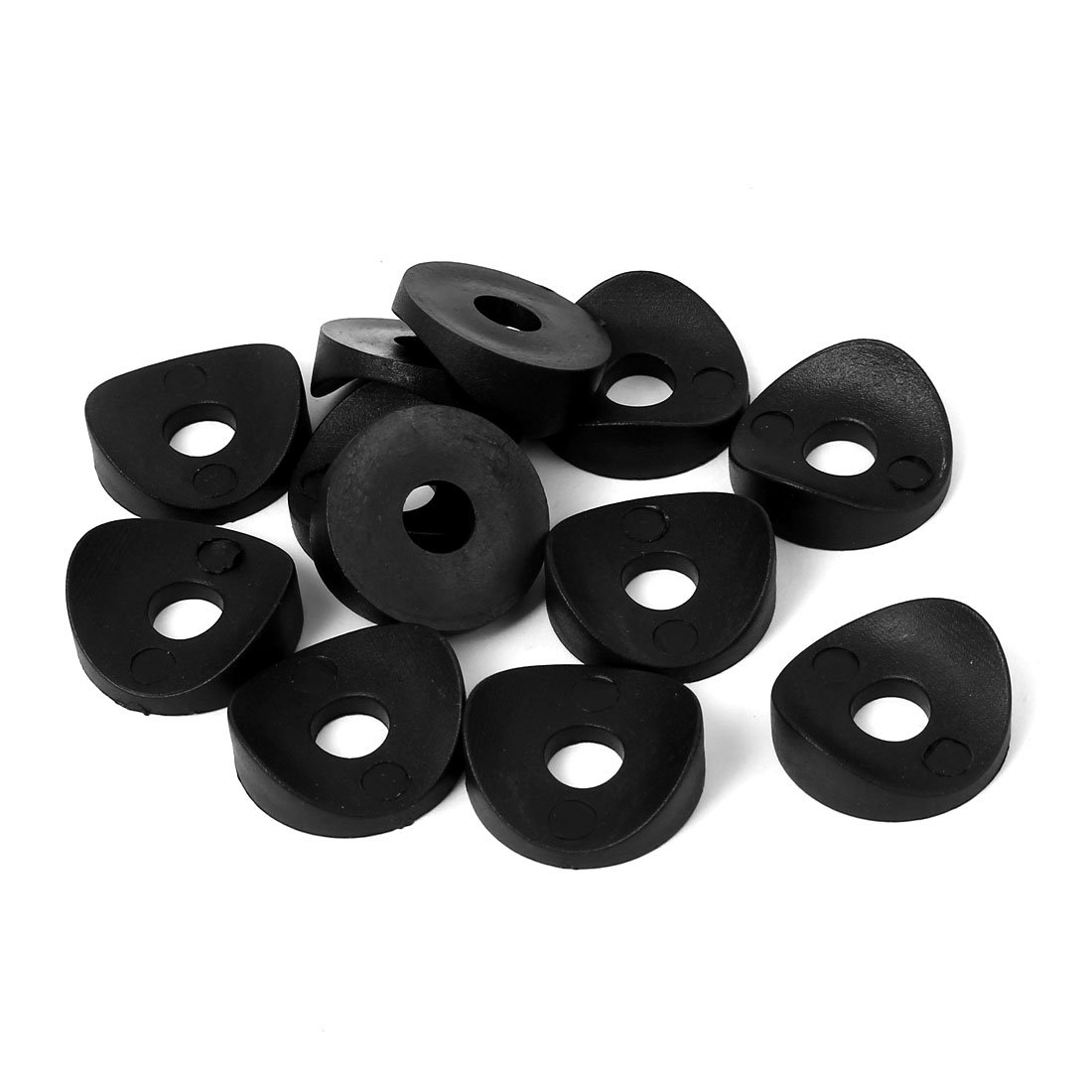 Sourcingmap 25mm x 8mm x 8mm Plastic Machine Round Spring Deck Washers Fastener Black 12 Pcs
