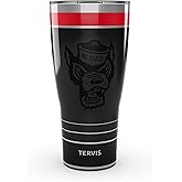 Tervis Traveler NC State Wolfpack - Night Game Triple Insulated Tumbler Travel Cup Keeps Drinks Cold & Hot, 30oz, Stainless Steel
