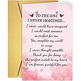 GVMGVM Romantic Valentine's Day Card for Him Her, Heartfelt Valentines Day Card Gift for Husband Wife Boyfriend Girlfriend Partner, Wedding Anniversary, Birthday, I Love You Gift for Women Men