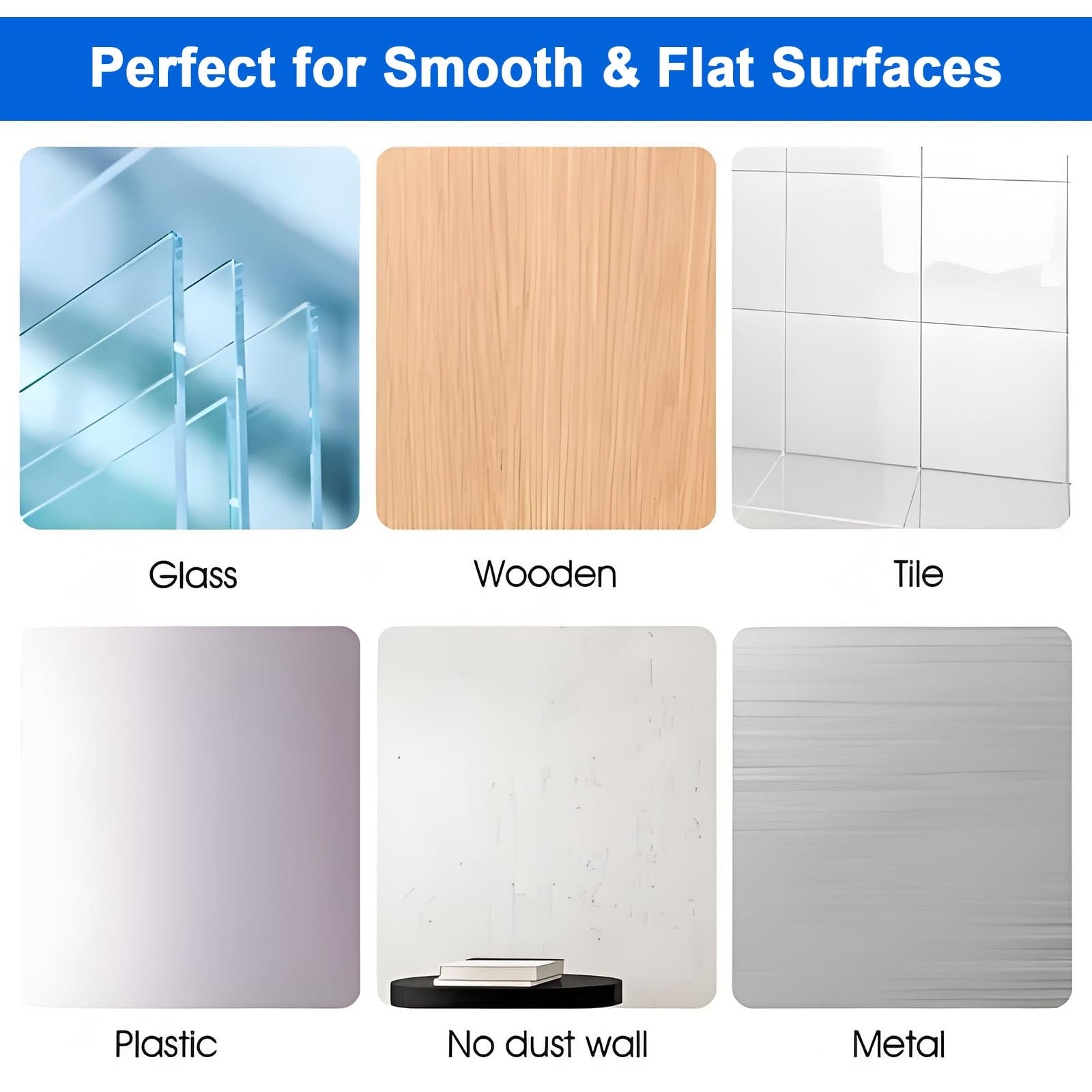 HAOYINEER 4 Packs Shower Caddy Adhesive Replacement, Strong Adhesive Hooks for Shower Caddy Kitchen Racks, No Drilling Transparent