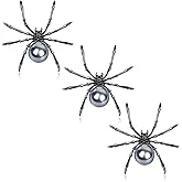 Spider Brooch for Women Men Gothic Pearl Spider Pins Halloween Pins Animal Pin for Backpack Scarf Shirt Bag Hat Halloween Costumes Party Accessories Gifts