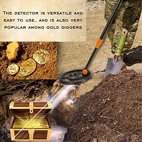 VISLONE Metal Detector High Sensitivity Handheld Underground Metal Detector Digital Display Underground Gold Silver Copper Diamond Detecto Metal Search Instrument Kit with Headphone - Thumbnail 5