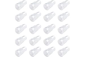EVOZOOD Plastic Presta Valve Stem Covers for Bike Tire Valve Caps Air Dust Caps-Used on Presta/French Valves for MTB, Mountain Bike, Road Bike, Bicycle (20 Pack), Transparent