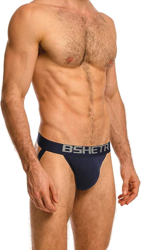 BSHETR Men's Jockstrap Athletic Supporters 4-Pack Multicolored Cotton Low Rise Stretch Sport Gym Underwear at  Men’s Clothing store