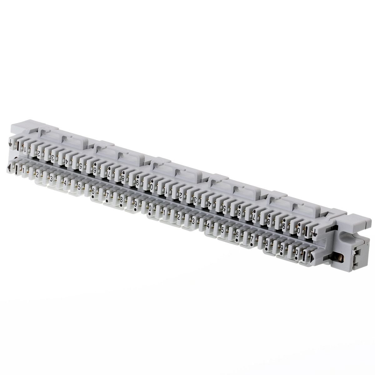 TE terminal strip 20 DA LSA plus DIN series 1, shape B, grey, 6196 2 002-02