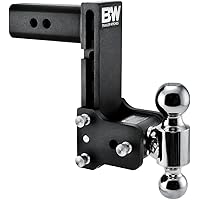 B&W TS20040B Tow & Stow Double Ball Hitch 2 5/16" x 2" Balls with 2.5" Shank 7" Drop or 7 1/2" Rise
