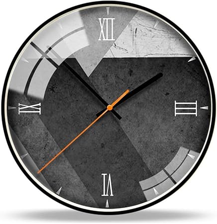 Yxx Max Pendule Murales Horloges Murales A Piles 14 Pouces Non Coutil Salon Contemporain Moderne Silencieux Chambre Bureau Gris Decor Ronde Horloge Horloge Murale Amazon Fr Cuisine Maison
