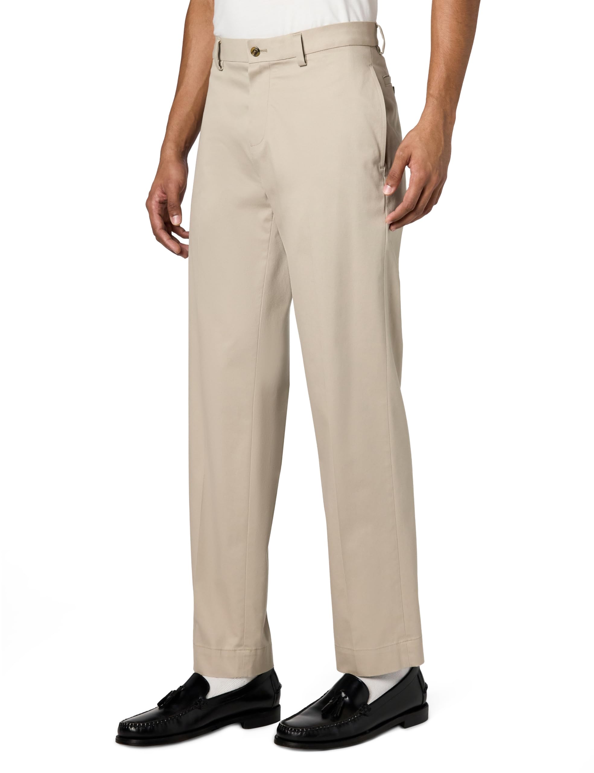 Brooks Brothers Men’s Regular Fit Stretch Lightweight Advantage Chino Pants, Khaki, 35W x 30L