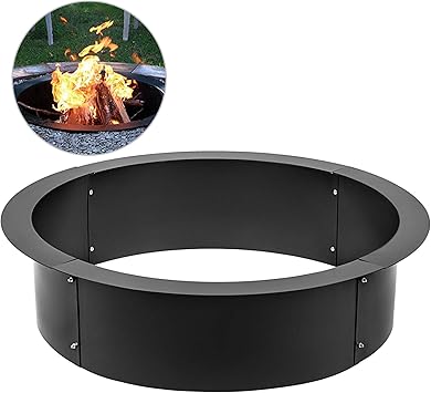 VEVOR Brasero de Barbacoa de Acero con Espesor de 2, 5 mm, Anillo para