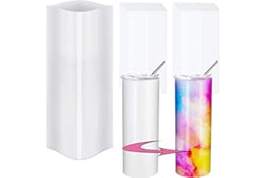 Xlong 100 PCs Shrink Wrap for Sublimation Tumblers,5X10 Inch Sublimation Shrink Wrap Sleeves,Tumbler Shrink Wrap,Sublimation Shrink Film for Making Sublimation Tumblers,Cups, Mugs,in The Oven