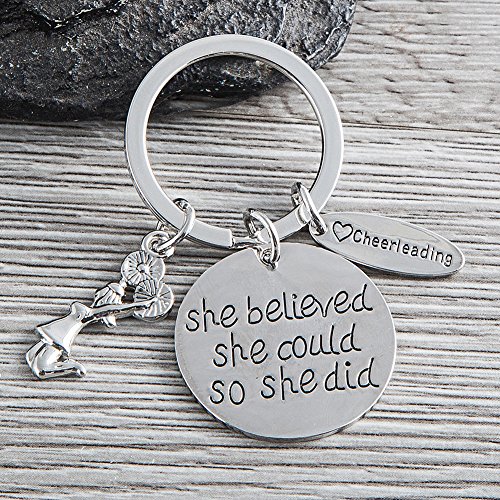image for The Infinity Collection Cheer Keychain- Girls Cheerleading She Believe