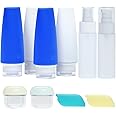 Valourgo 10 Pack Travel Bottles Set TSA Approved Travel Containers for Toiletries,3 oz Portable Travel Size Tube Leak Proof S