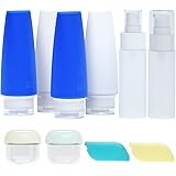 Valourgo 10 Pack Travel Bottles Set TSA Approved Travel Containers for Toiletries,3 oz Portable Travel Size Tube Leak Proof S