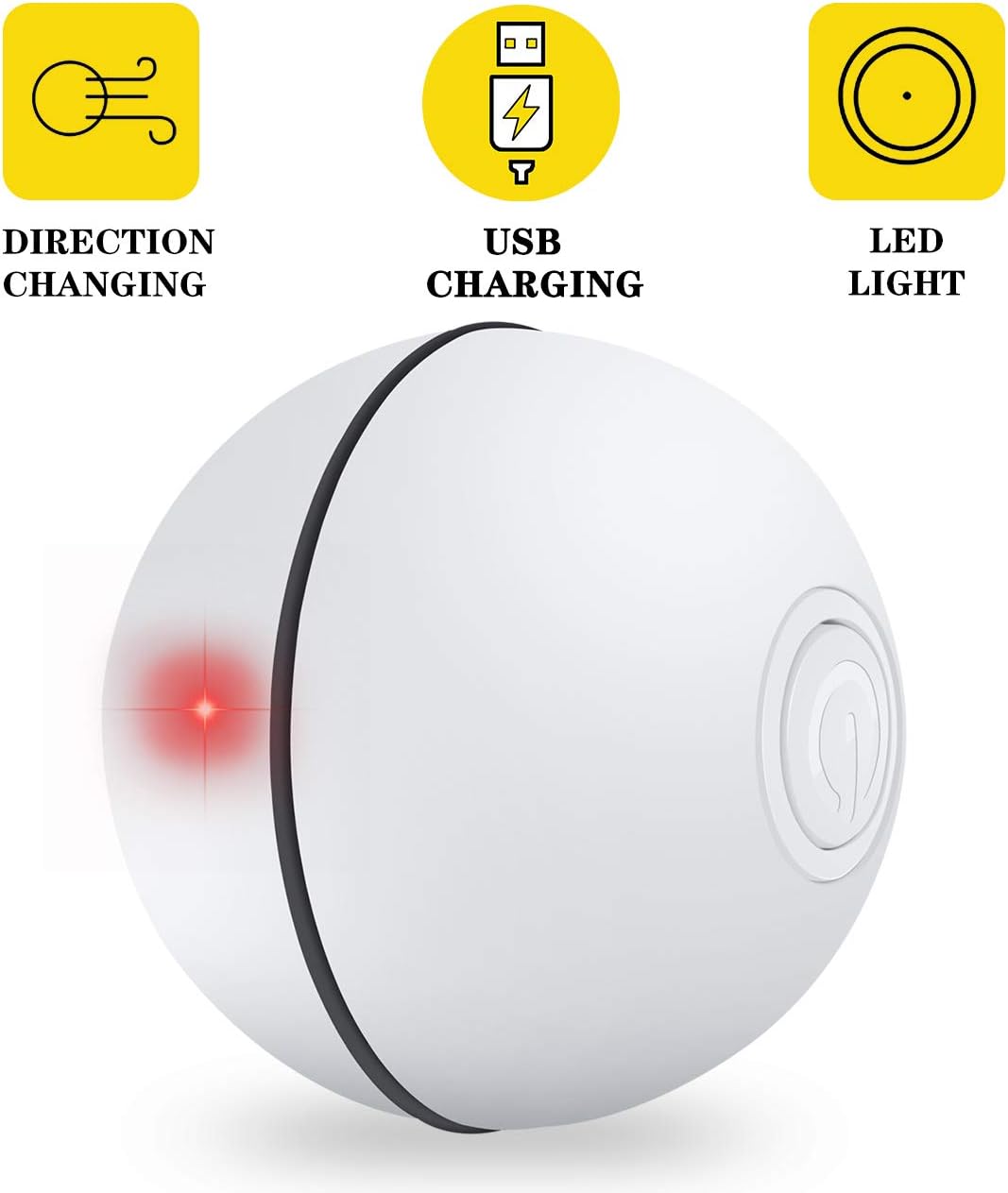 YOFUN Upgraded Smart Ball for Cat,2019 Newest Interactive Cat Toy Ball for Indoor Kitty,USB Rechargeable,Automatic Rolling with Obstacle Avoidance System