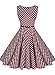 Miusol® Women's Retro Polka Dot Sleeveless With Belt Casual Bridesmaid Dress