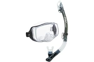 TUSA Sport Adult Imprex 3D Purge Mask and Dry Snorkel Combo (most effective on the surface)