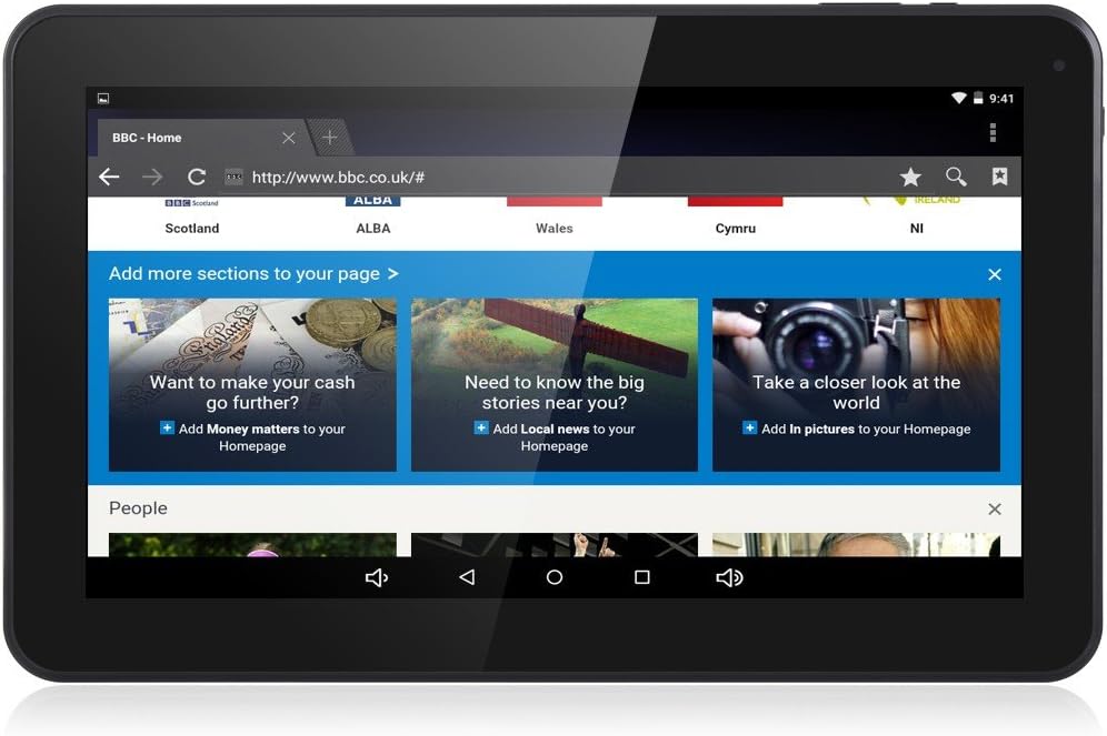 ibowin 9Inch Android Tablet PC Allwinner A33 Quad Core 1G RAM 8G ROM 1024x600 HD Resolution Google Play Store WIFI Bluetooth (Black)