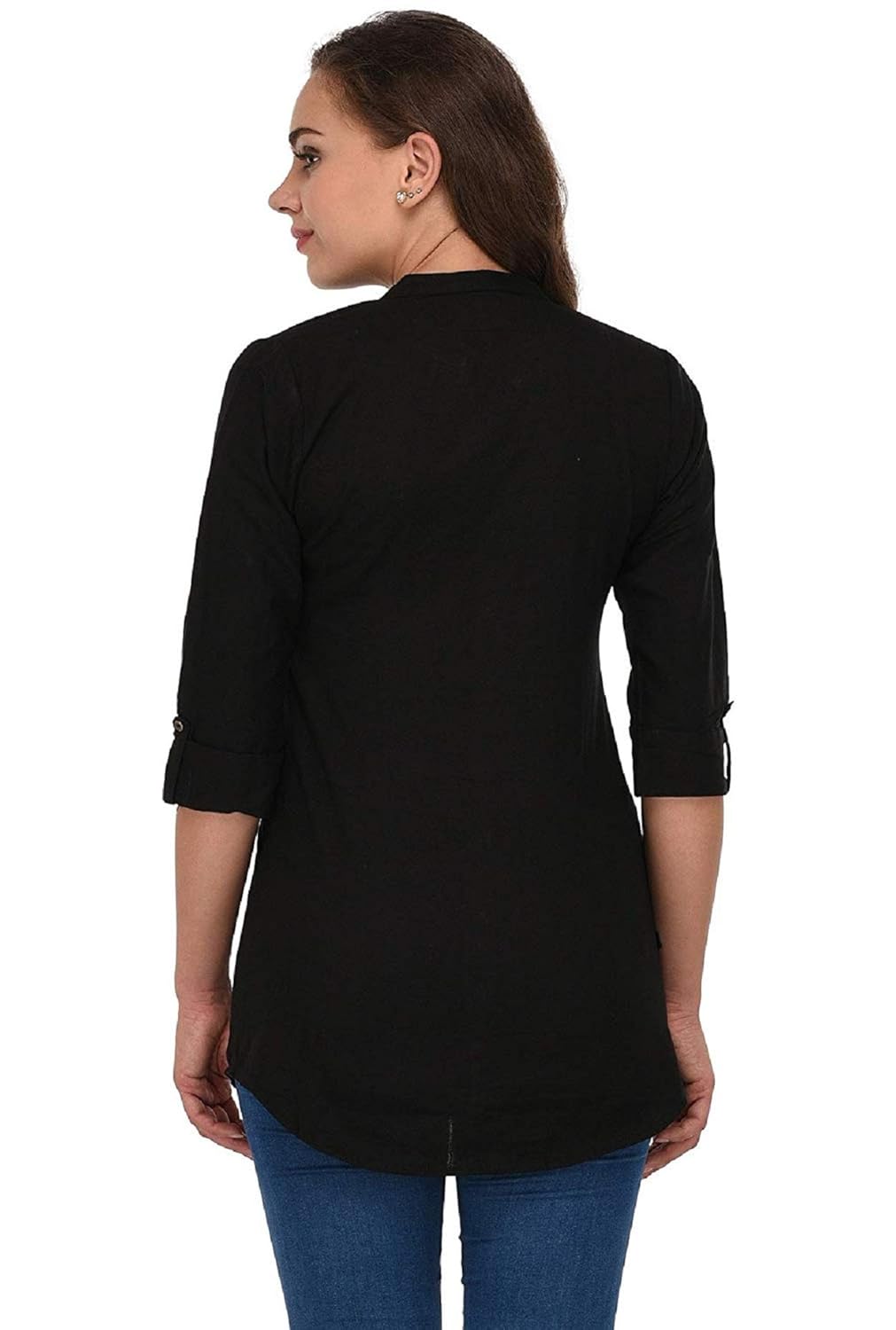 grapz solid women short kurti kurta