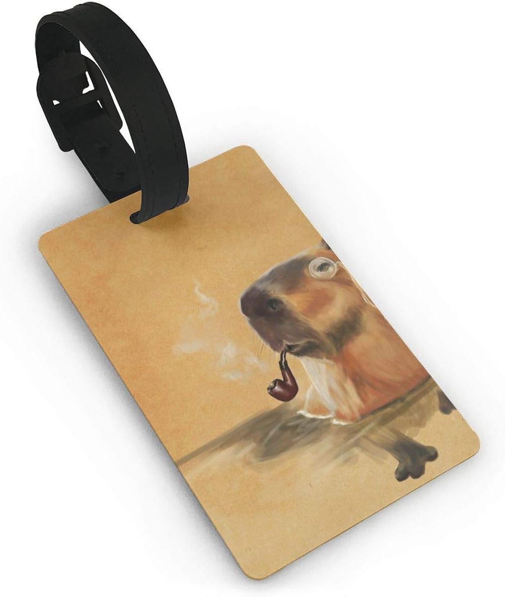 Classy Capybara Luggage Tags, Cool Luggage Tags, Durable
