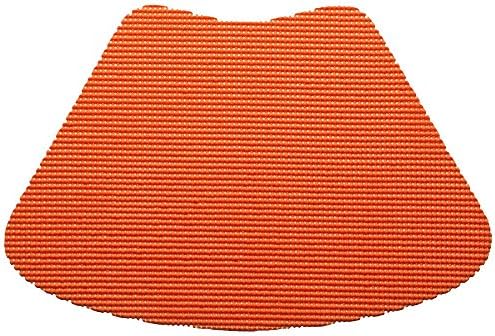 12 Piece Spice Orange Fishnet Placemat, Traditional Style, Lace Material, Solid Pattern, Wedge Shape, Machine washable, Perfect For Everyday, Fade Resistant And Durable, Dark Orange