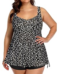 Aqua Eve Women Plus Size Tankini Swimsuit Two Piece