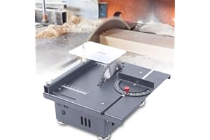 OUKANING Mini Table Saw Portable Table Saw 7200RPM Multifunctional Mini Table Saw 1.57in Cutting Depth, 0-90 Angle Adjustment Cutter Power Saws for Crafts DIY Handmade Wooden Model Craft