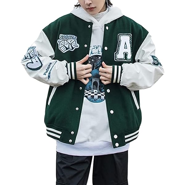 Amazon.com: Kelabia Women Varsity Jacket Harajuku Vintage