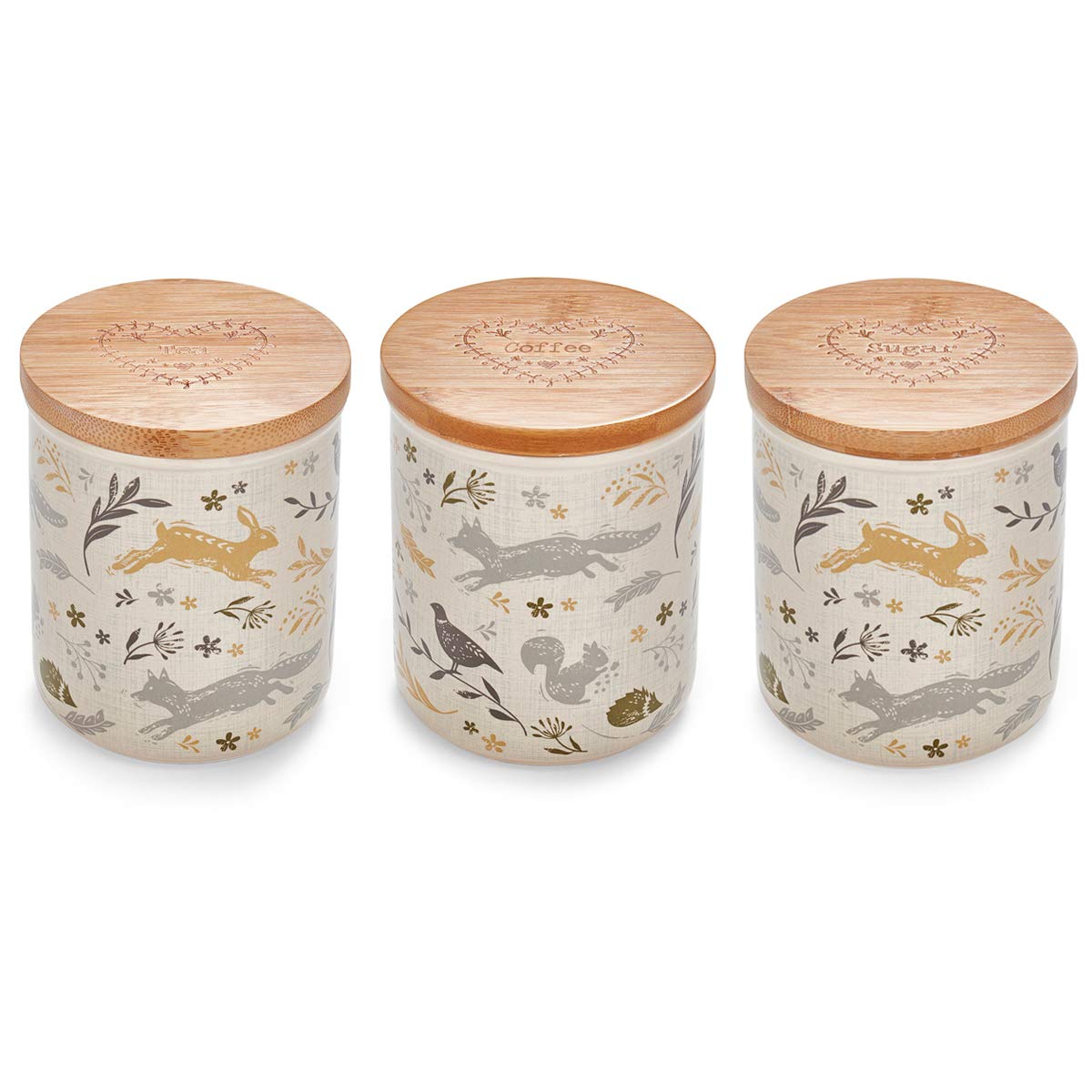 bee tea coffee sugar canisters