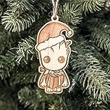 Ornament - Santa's Helper Groot - Raw Wood 2x4in