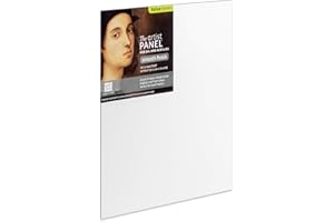 Ampersand Art Supply Wood Gesso Artist Painting Panel: Primed Smooth, 11" x 14", 1/8" Flat Profile