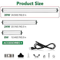 Hygger zoo T5 UVB Reptile Light Fixture Combo Kit