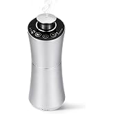 LizoVita Waterless Essential Oil Diffuser for Home, Car &amp; Office - Silver | Portable rechargeable cold air scent diffuser with 3 mist levels, 1/2/4/8H timers, Home/Car modes and up to 500 sq ft.