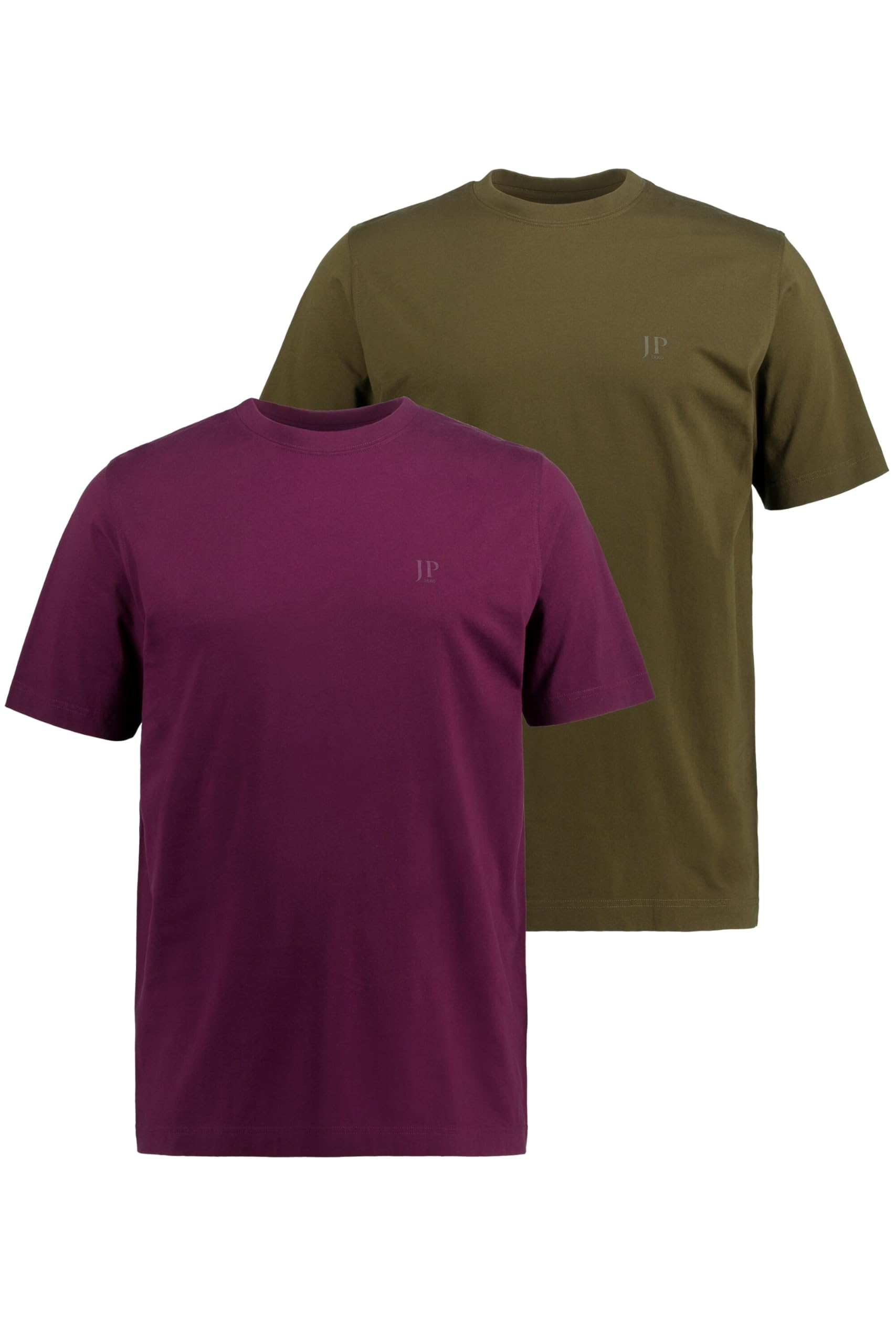 JP 1880 Men's T-Shirts, 2er-Pack T-Shirts Aubergine 5XL — image 1
