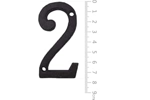 BetLight House Numbers- 3 Inch Innovative Wrought Iron Numbers- Vintage Nail on Die Cast Mailbox Numbers/Number 2
