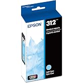 Epson 312 Claria Photo HD Ink Standard Capacity Light Cyan Cartridge (T312520-S) Works with Expression XP-8500, 8600, 8700, 15000