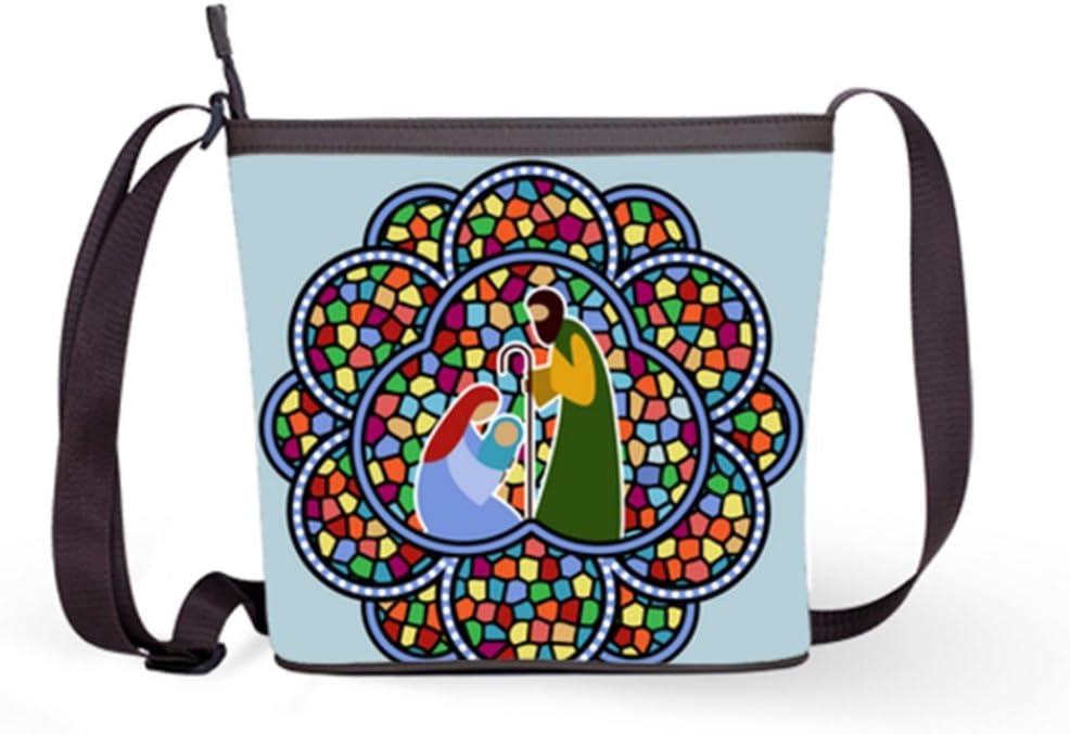 Fashion Casual and Popular Female Sling Bag Crossbody Bag Shoulder Bag with Baby Jesus Print