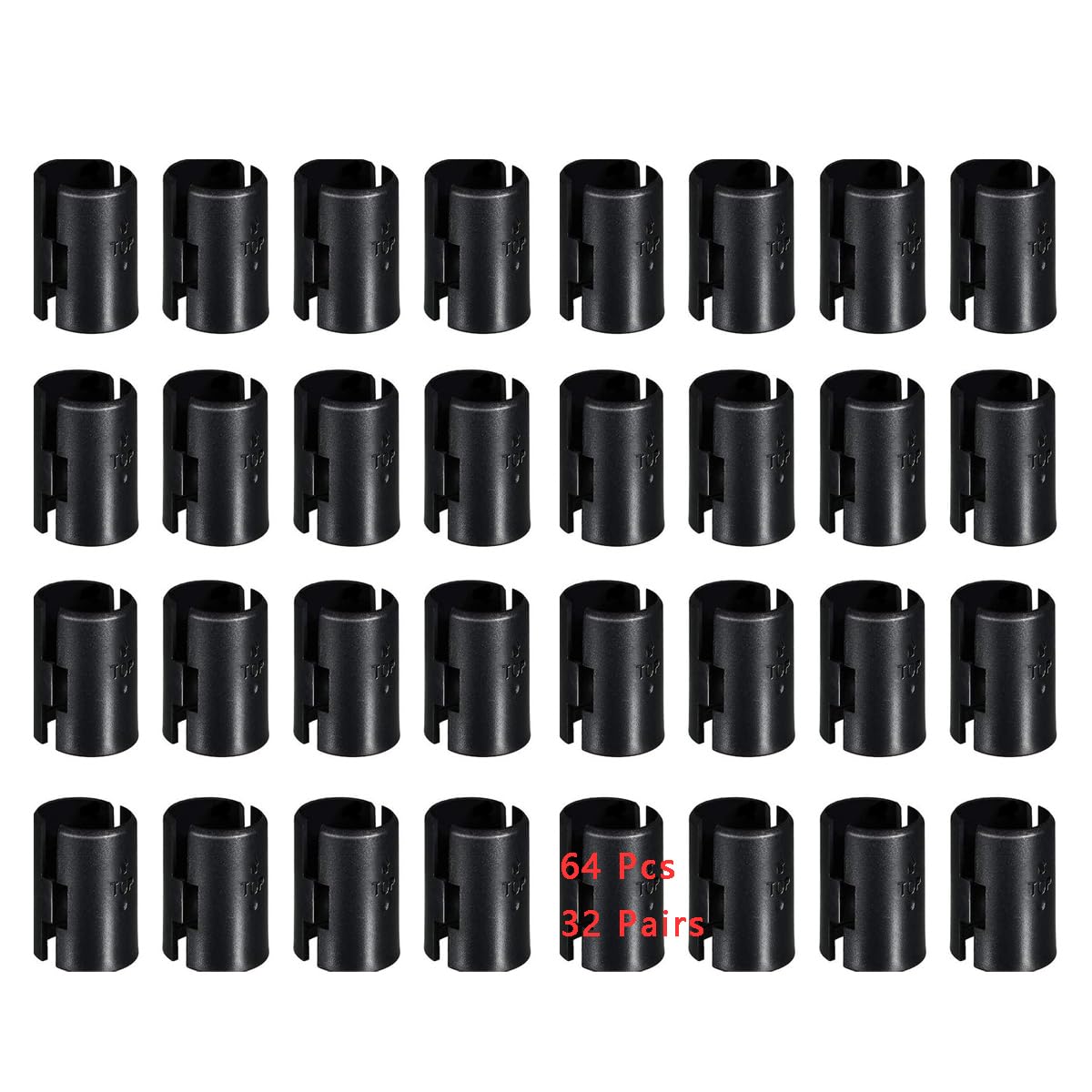 Wire Shelving Shelf Lock Clips, Spare Clip Pack for Racks 8 Clips/Pack (Diameter 1 inch（8 Packs/32 Pairs）)