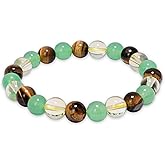 lubyhad 8mm Natural Gemstone Beaded Bracelet for Women Men Friendship Protection Bracelet Feng Shui Good Luck Relax Anxiety Healing Crystal Bracelets-Multiple Sizes