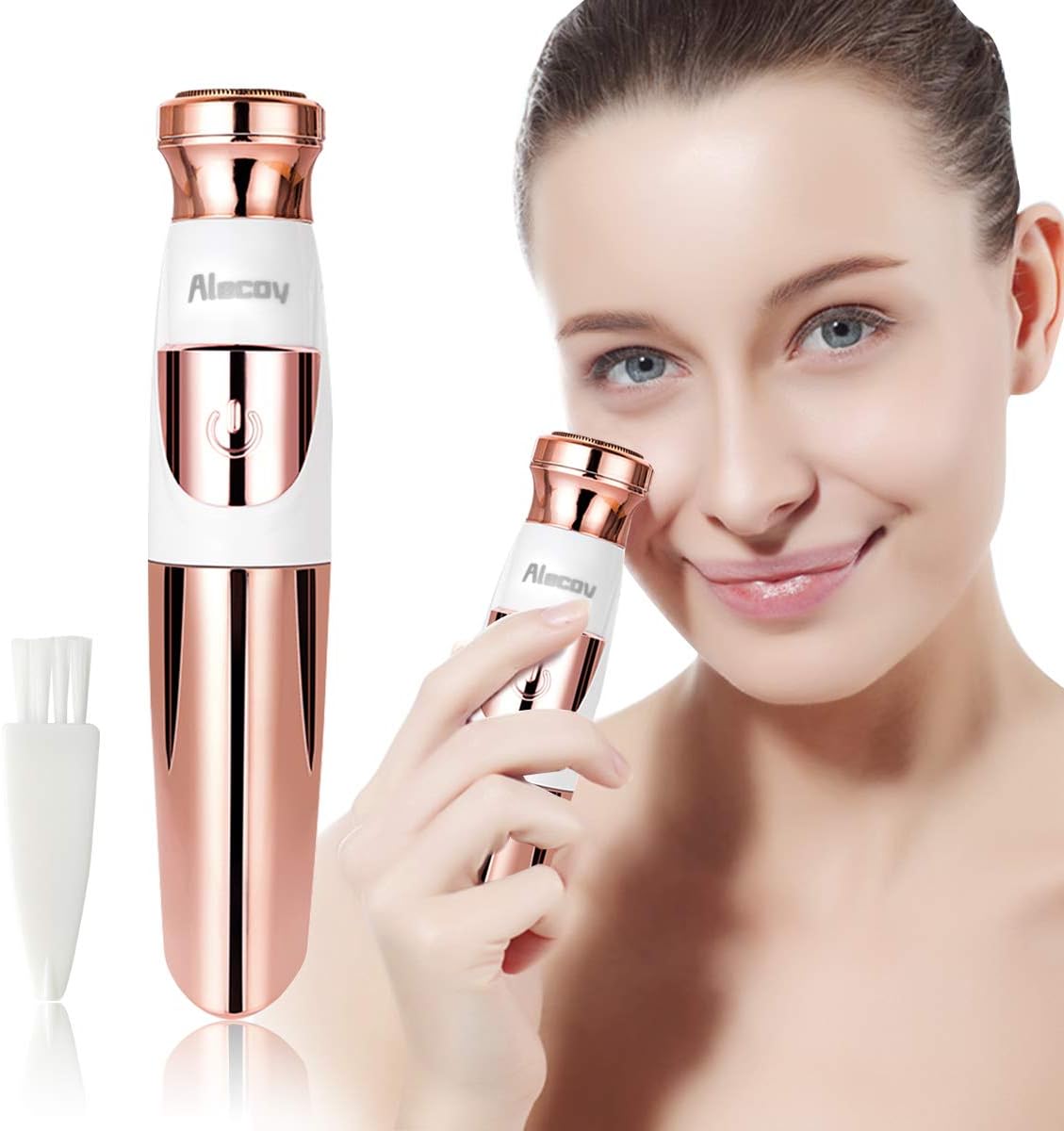 Lilizhou Women's Facial Hair Remover for Face Lip Armpit Chin Cheek Arm Leg and Full Body, Electric Hair Removal with Clean Brush