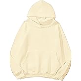 HOCANDY Womens Oversized Hoodies Sweatshirt Basic Solid Long Raglan Sleeves Loose Fleece Hooded Pullover With Kangaroo Pocket