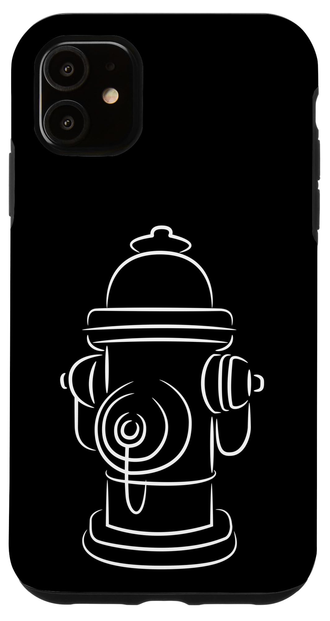 Fire Hydrant Drawing Volunteer Firefighter Fire Department Case for iPhone 11