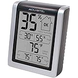 AcuRite 00613 Digital Hygrometer & Indoor Thermometer Pre-Calibrated Humidity Gauge, 3" H x 2.5" W x 1.3" D