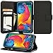 Galaxy S5 Sport Case, Abacus24-7 Galaxy S5 Sport Wallet Case [Book Fold] Leather Samsung Galaxy S5 Sport Flip Cover with Foldable Stand, Pocket for ID, Credit Card Slots - Black Flip Case for Samsung S5 Sport