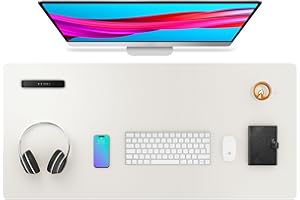 Leather Desk Pad Protector,Mouse Pad,Office Desk Mat, Non-Slip PU Leather Desk Blotter,Laptop Desk Pad,Waterproof Desk Writin