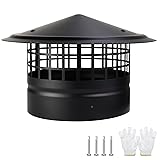 8 Inch Cone Top Chimney Cap with Screen,8"Round