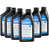 ACDelco GM Original Equipment 10-9277 (19370138) dexosD&trade; 0W-20 Diesel Motor Oil - 1 qt (Pack of 6)