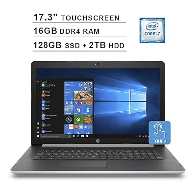 2020 HP Pavilion Newest 17 17.3 Inch HD SVA Touchscreen Laptop Intel Quad Core i7-8565U up to 4.6 GHz, 16GB RAM, 128GB SSD  2TB HDD, Intel UHD