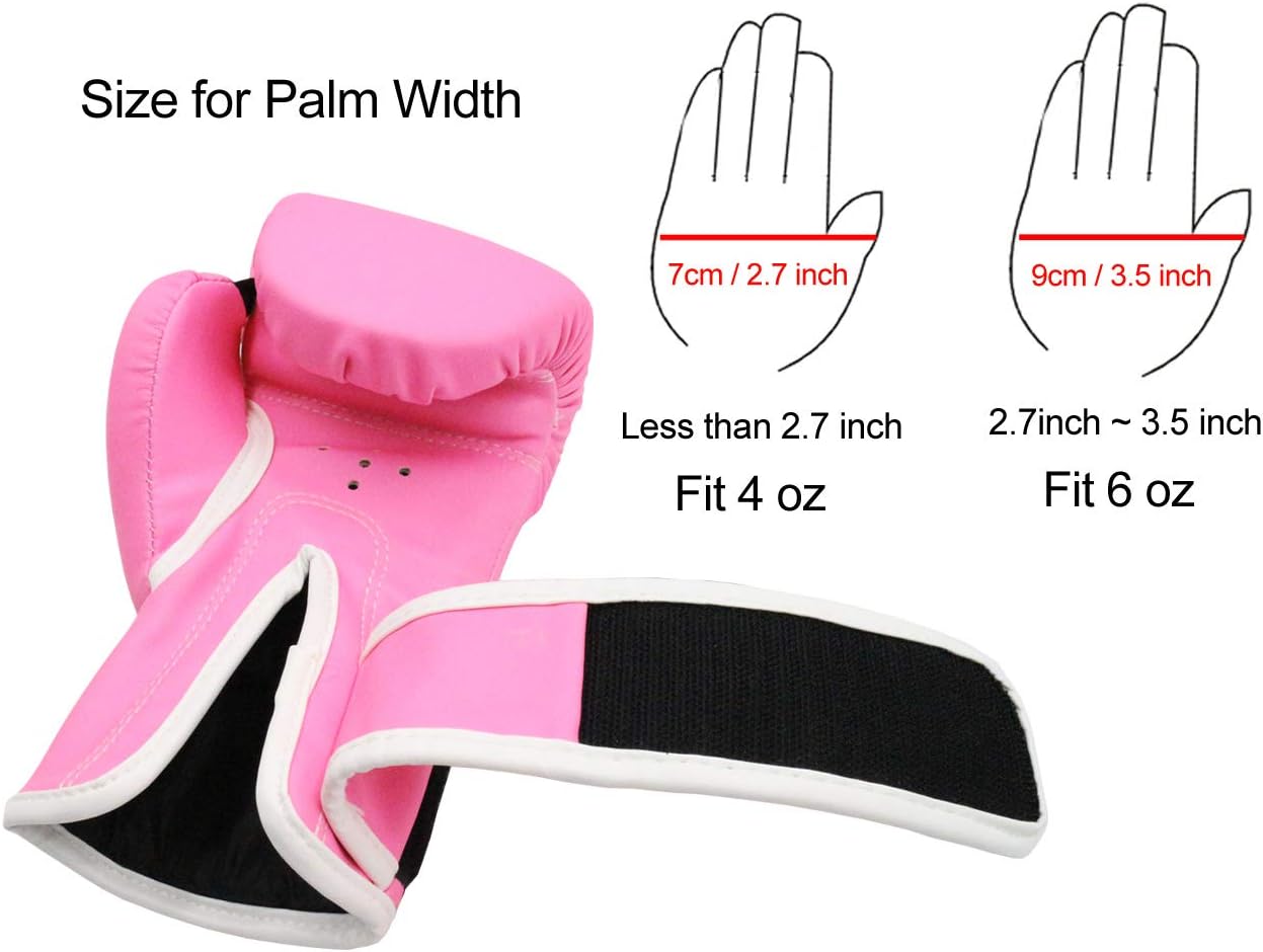 Dtown Kids Boxing Gloves 4oz 6oz Training Gloves for Toddler and Youth Age 3 to 11 Years PU Leather : Sports & Outdoors